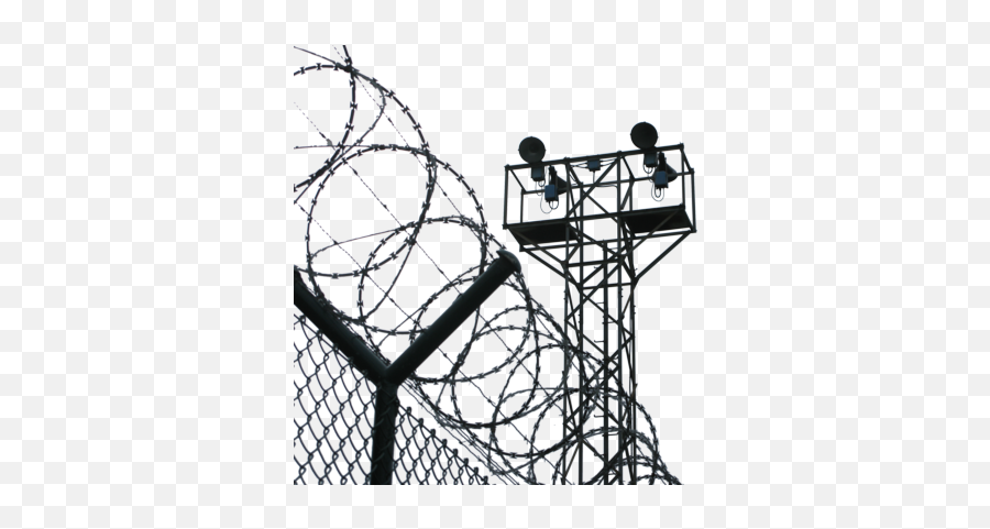 Barbed Wire And Jail Lookout Psd Psd - Jail Barbed Wire Png Emoji,Wire Emoticons