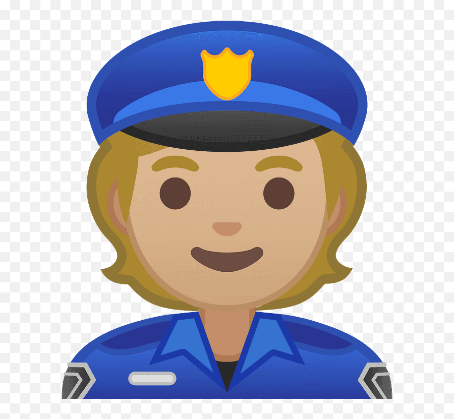 Medium Light Skin Tone Female Police Officer - Emoji Police,Emoticon Many Hands Clapping
