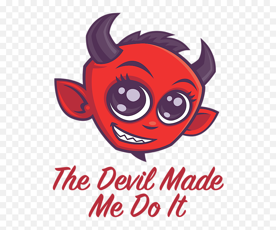 The Devil Made Me Do It Bath Towel - Cute Cartoon Devil Png Emoji,How To Create A Devil Emoticon