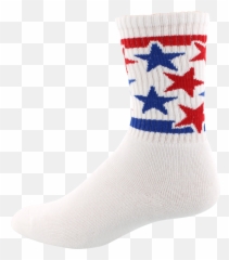 Socco Socks Smallmedium Crew Star Spangled Stars White - Single Pair Unisex Emoji,Star Emoji Transparent Small