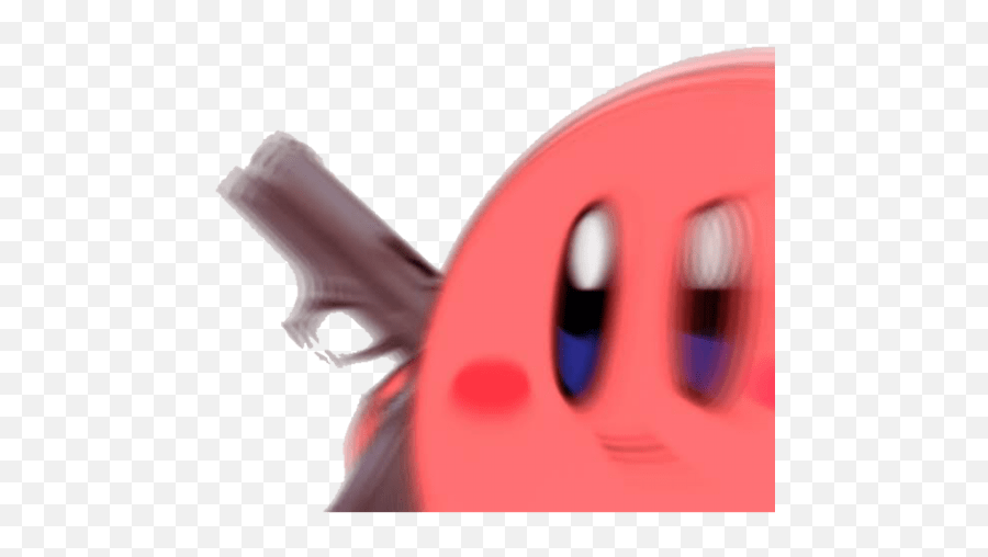 Kirby - Kirby Gun Meme Emoji,Moving Kirby Emoji