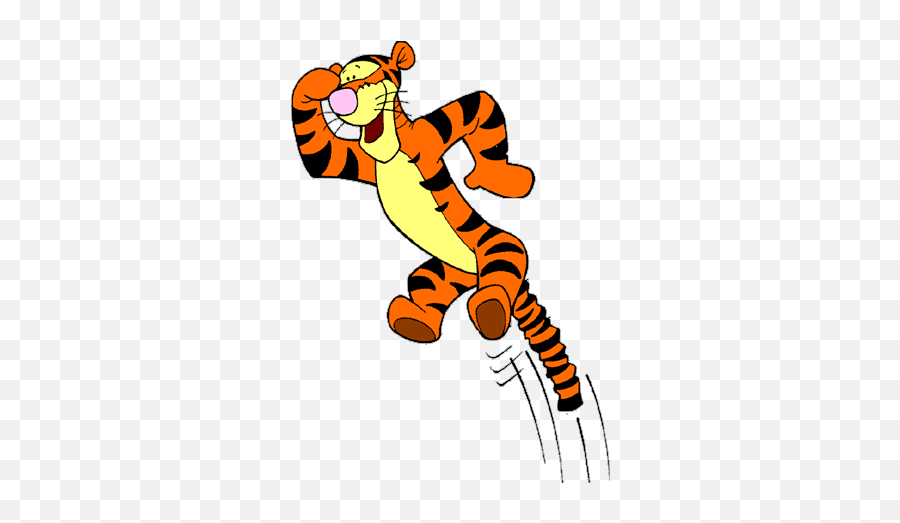 Animated Tigger Clipart - Tiger Winnie The Pooh Jumping Emoji,Tigger Emoticon