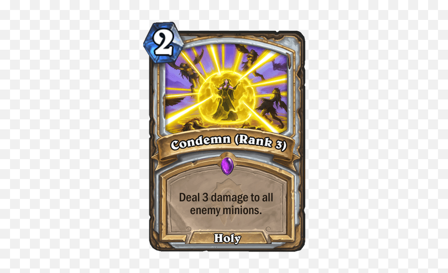 Forged In The Barrens Card Reveal - Condemn Hearthstone Emoji,Bicycle Emotions Cards Revea; Card