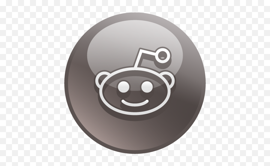 Reddit Icon Glossy Social Iconset Social Media Icons - Gray Reddit Icon Emoji,Social Media Emoticons, Icons, Logos