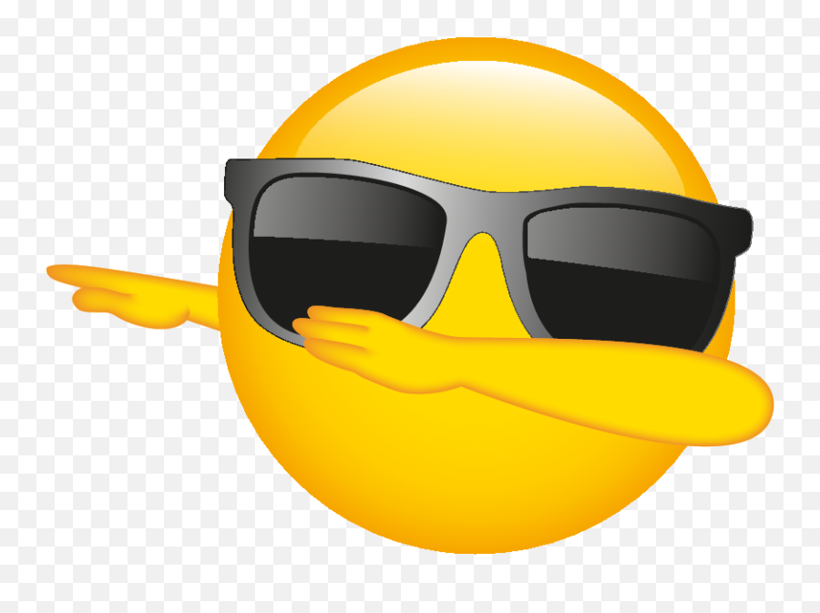 Smiling Face With Glasses Emoji,Cool Dab Emoji
