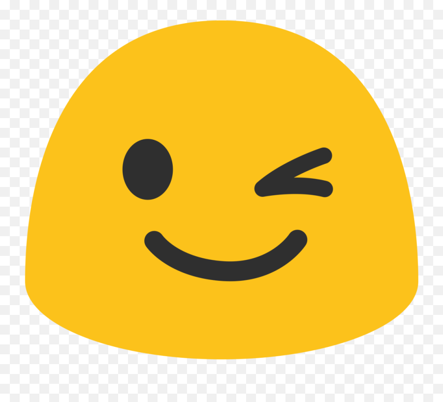 Android Wink Face - Android Winky Face Emoji,Lenny Emoji