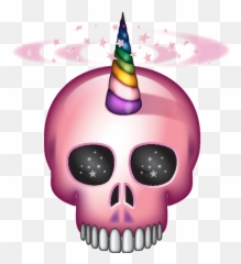 Emoji U2013 The Official Brand Pink Skull Unicorn - Party Hat,Skull & Acrossbones Emoticon