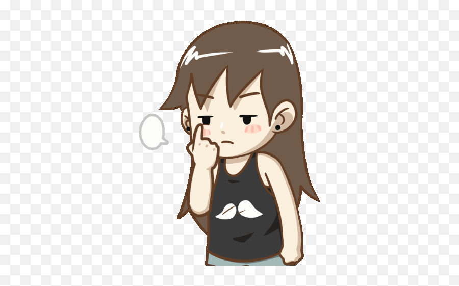 Pin - Cute Chubby Girl Gif Emoji,Baby Chick Emoticon On Cellphone