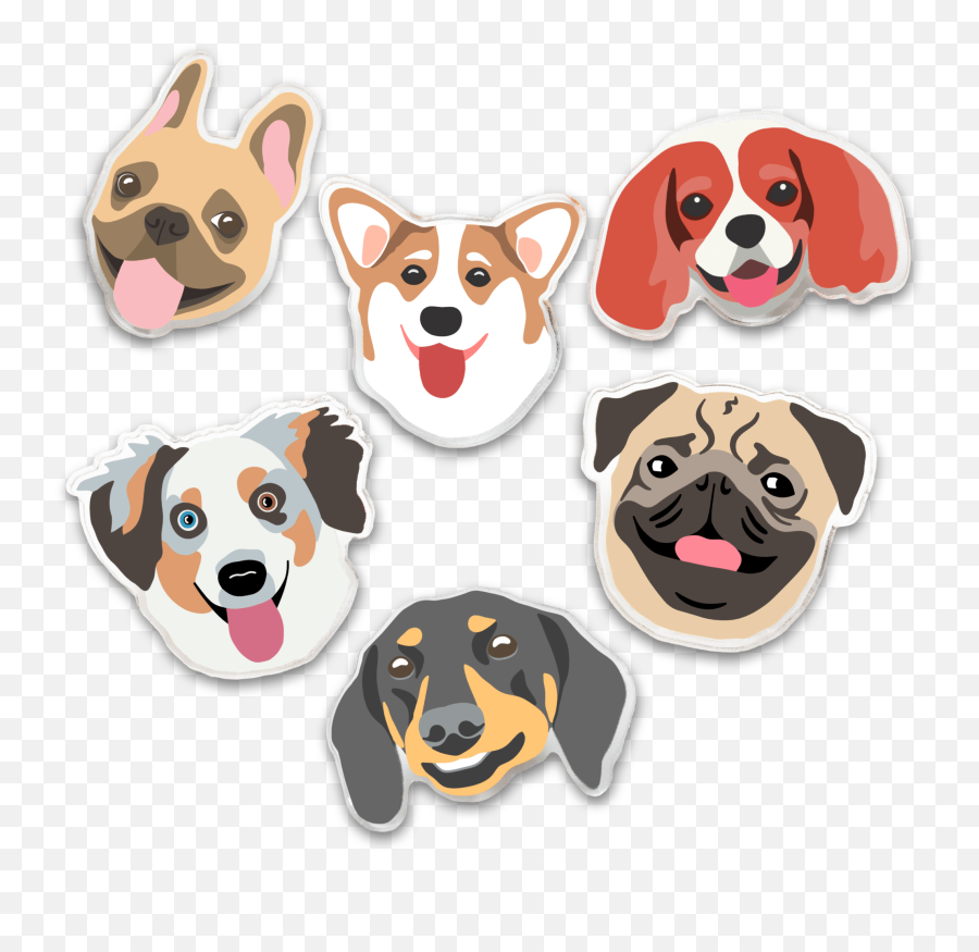 Doggy Pins U2013 K9 Sport Sack - Happy Emoji,Cartoon Dog Peeking Behind Wall Emoticon
