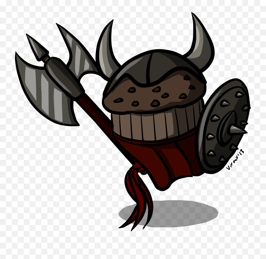 Helmet Clipart Barbarian Helmet - Cartoon Evil Muffin Emoji,Viking Helmet Emoji