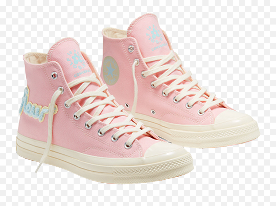 Sneakers Converse Pink White Sticker By - Converse Golf Le Fleur Chuck 70 Pink Emoji,Emoji High Top Sneakers
