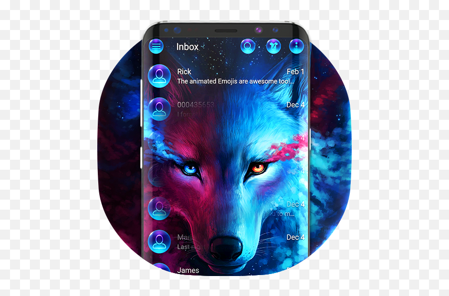 Galaxy Wolf Sms Commessengersmsthemegalaxywolf Apk Emoji,Samsung Emojis Ttf