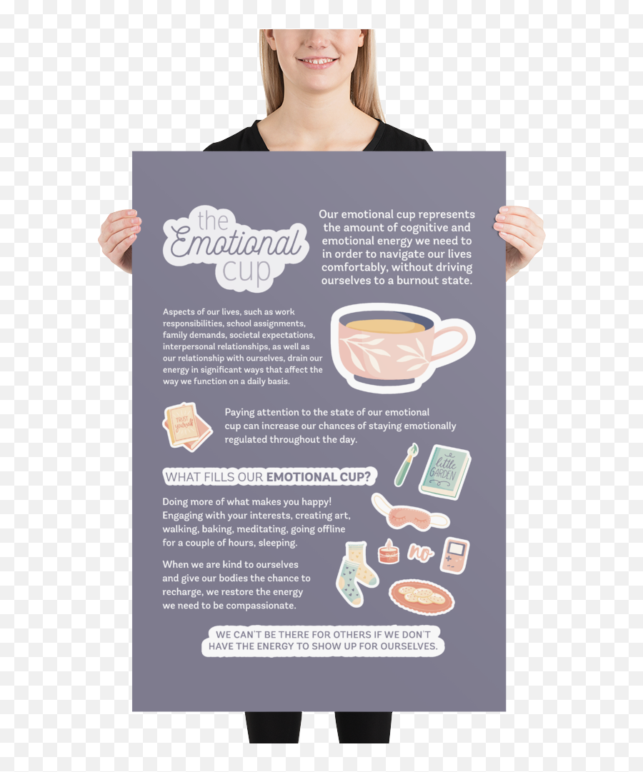 The Emotional Cup Poster The Autistic Life Emoji,An Image Fills With Emotion