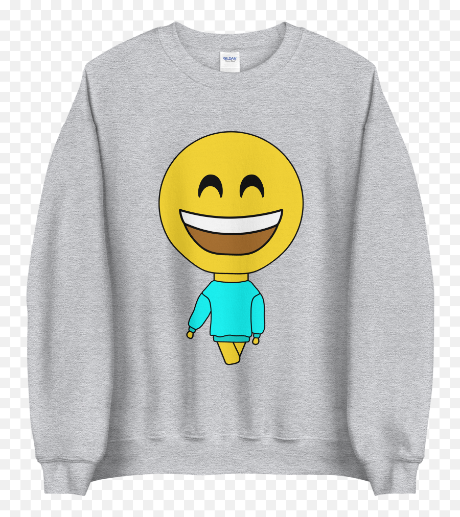 Big Smile Emoji Sweatshirt,Cuffs Emoji