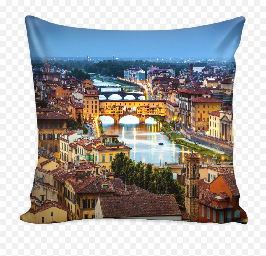 Florence Ii Decorative Throw Pillow Set - Ponte Vecchio Emoji,Mad Emoji Pillow