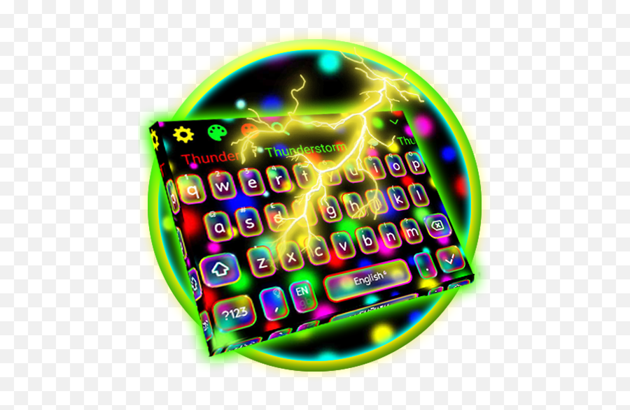 Thunder Neon Light Keyboard U2013 Appar På Google Play - Technology Applications Emoji,Thunderstorm Emoji