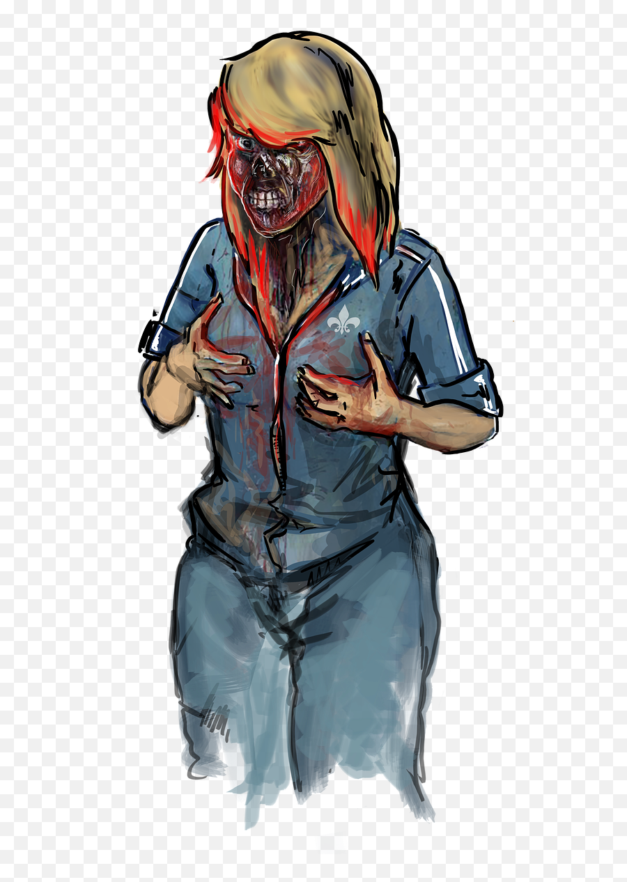 Zombiegirlwomanhalloweenfear - Free Image From Needpixcom Drawings Girls Body Creepy Emoji,Zombie Emoji