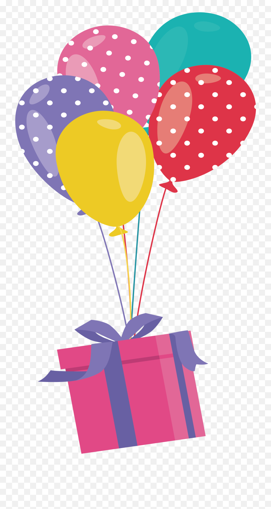 Gift Clipart Balloon Gift Balloon - Balloon Vector Png Emoji,House Balloons Emoji