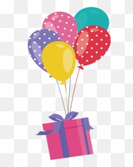 Gift Clipart Balloon Gift Balloon - Balloon Vector Png Emoji,House Balloons Emoji
