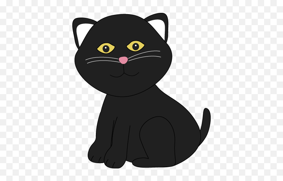 Cartoon Cats Clip Art Cute Halloween - Cartoon Black Cat Clip Art Emoji,Halloween Cat Emoji