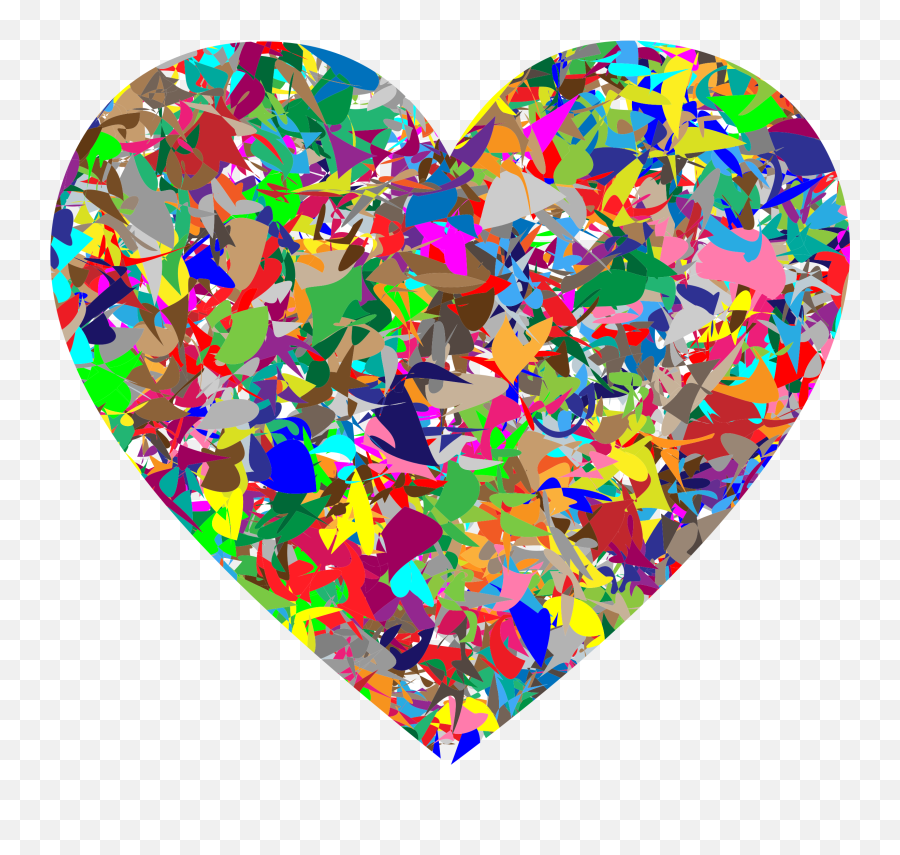Coeur Rouge Simple Png Heart Clip Art - Clip Art Library Colorful Heart Wall Sticker Emoji,Emoji Coeur Rouge