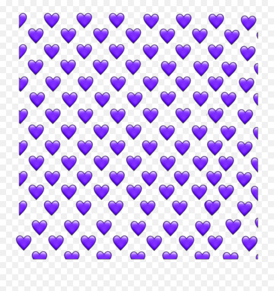 Heart Cute Effect Purple Hearts Sticker - Polka Dot Emoji,Purple H Eart Emoji