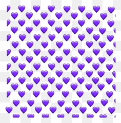 Heart Cute Effect Purple Hearts Sticker - Polka Dot Emoji,Purple H Eart Emoji