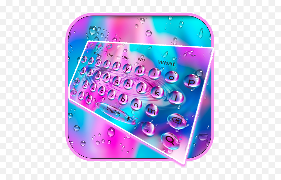Colorful Water Drops Keyboard Theme - Dot Emoji,Water Drop Emoji Png