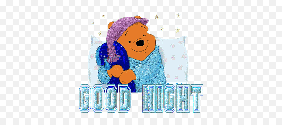 Glitter Winnie The Pooh Good Night Image 1031 Sendscraps - Good Night Winnie The Pooh Gif Emoji,Eor Winnie The Poo Emojis