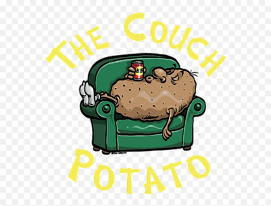 Couch Potato Couchpotato Lazy Sticker - Couch Potato Logo Emoji,Couch Potato Text Emojis