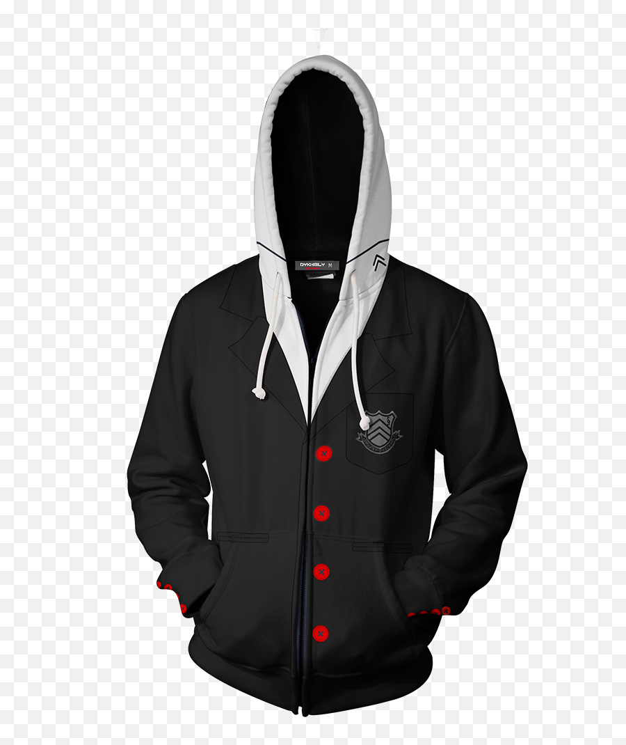 Persona 5 Akira Kurusu Cosplay Zip Up - Persona 5 Hoodie School Emoji,Ryuji Persona 5 Emoji Shirt