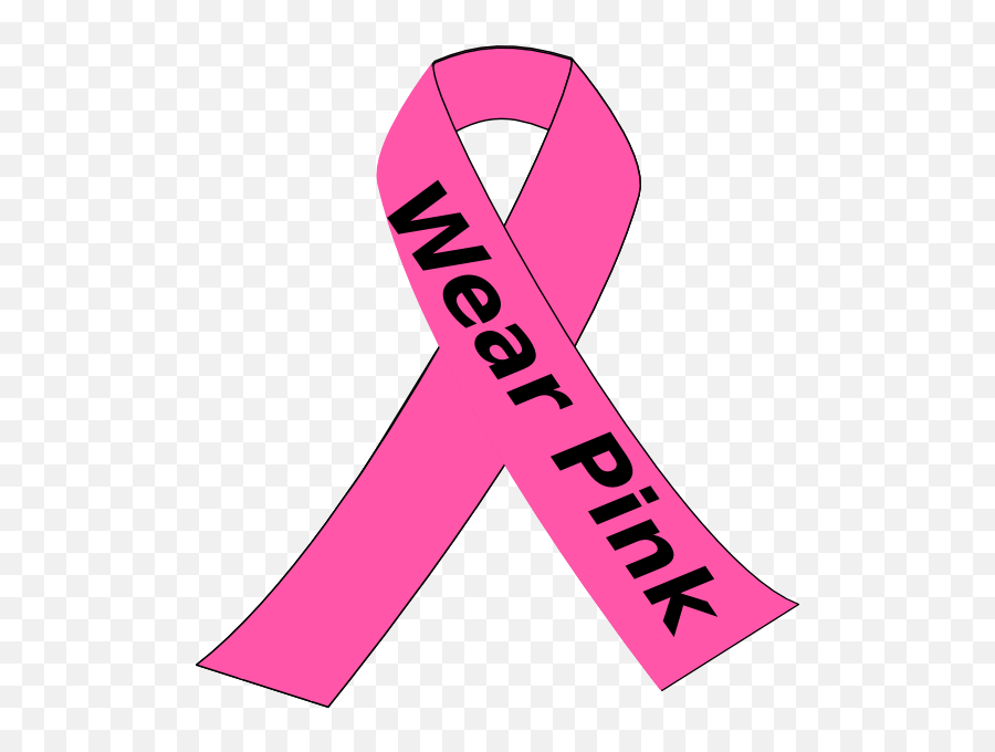 Wear Pink Breast Cancer Ribbon - Clip Art For Breast Cancer Awareness Emoji,Text Emoticon For Breasts.