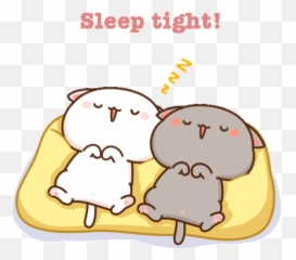 Sleep Tight Mochi Cat Sticker - Sleep Tight Mochi Cat Peach Sleep Well Cute Gif Emoji,Go Vegan Emoticons And Gifs
