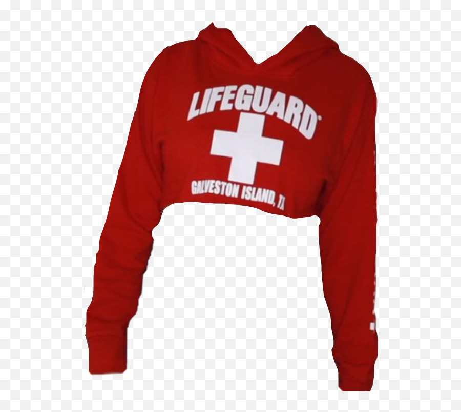 Lifeguard Redcroptop Sticker - Long Sleeve Emoji,Emoji Crop Top Sweater