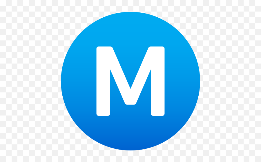 Emoji Encircled M To Copy Paste Wprock - Vertical,Blue Circle Emoji