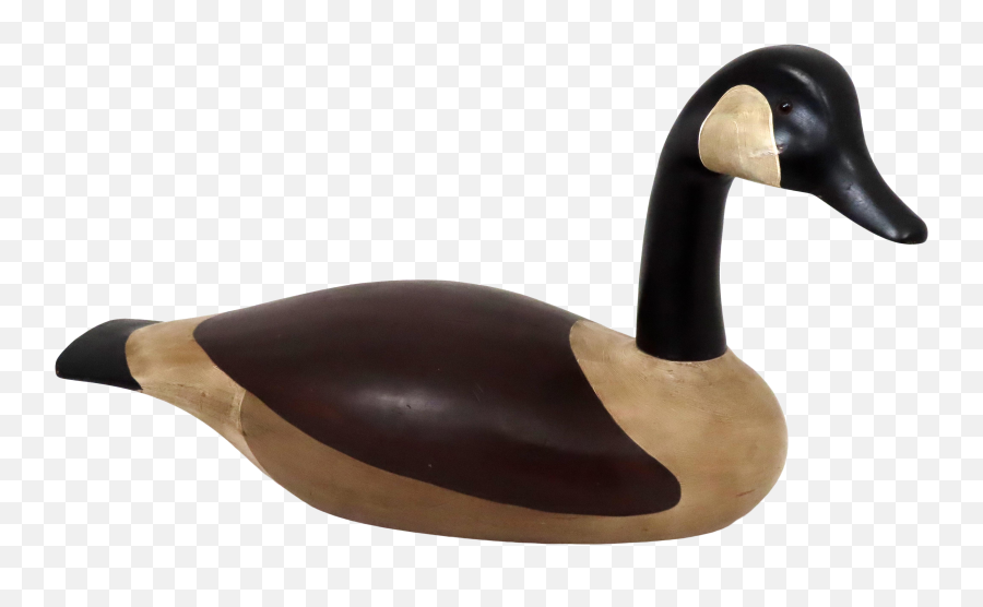 Large Size Hand Made Wood Long Neck Canadian Goose Decoy - Animal Figure Emoji,Canadian Goose Emoticon