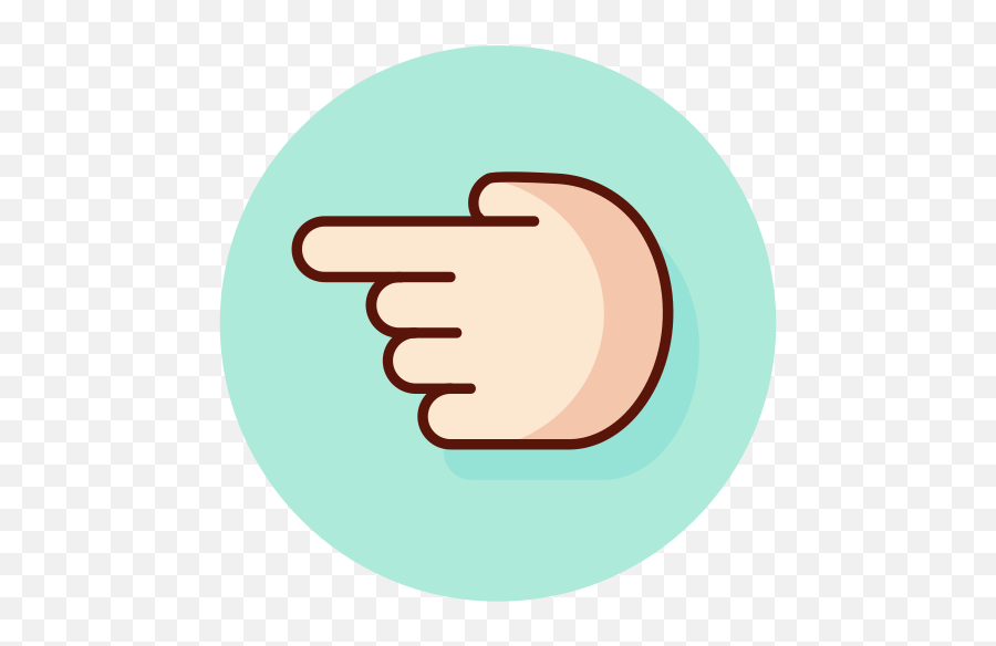 Blue Pointing Left Free Icon Of Gesture Emoji,How To Do The Rock Hand Emoticon