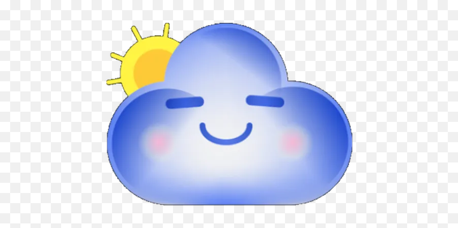 Cloud Weather Whatsapp Stickers - Stickers Cloud Happy Emoji,Weather Emoticon