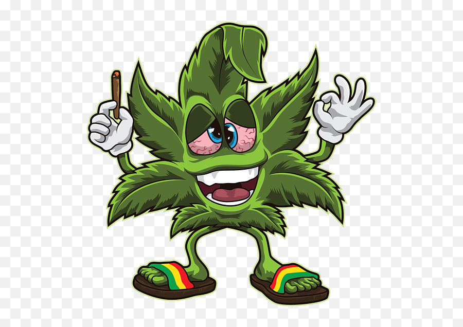 Stoned Cannabis Leaf Weed Smoking Cartoon Fleece Blanket For Emoji,Weed Flat Emotion