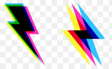 Cmyk Lightning Bolt Cursor U2013 Custom Cursor Browser Extension - Glitch Lightning Bolt Emoji,Kyocera Hydro Wave Emojis