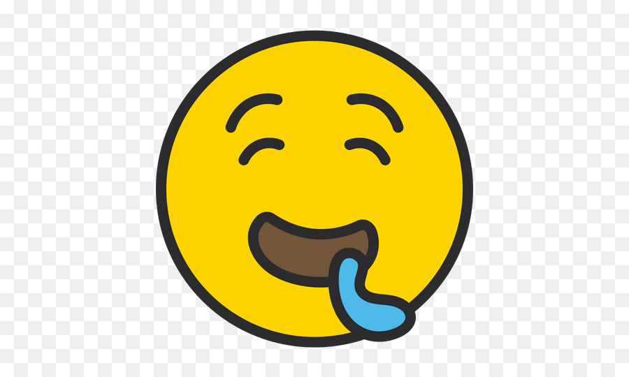 Drooling Face Emoji Icon Of Colored - Drooling Symbol Black And White,Drool Emoticon