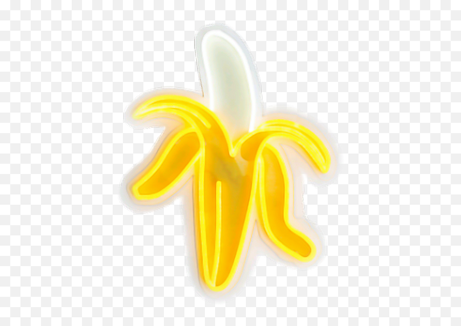 Banana Summer Neonlight Light Yellow Sticker By Emily - Art Emoji,Fruit Emojis Meaning