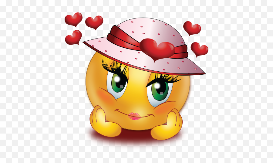 Loving Girl With Cap Emoji - Emoji Smiley With Cap,Cap Emoji