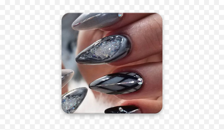 Geode Nail Designs 1 - Geode Nail Design Emoji,Emoji Nails Designs