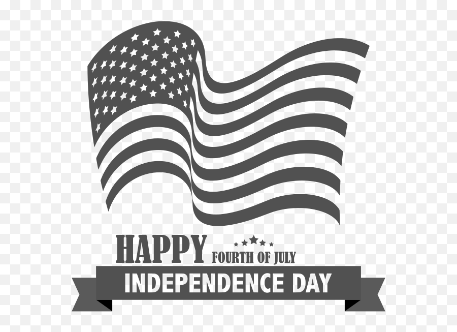 Happy Independence Day Black And White - Happy Independence Day Usa Png Emoji,Independence Day Emoji