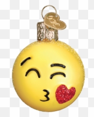 Christmas Ornaments - Happy Emoji,Wavy Emoji Hat