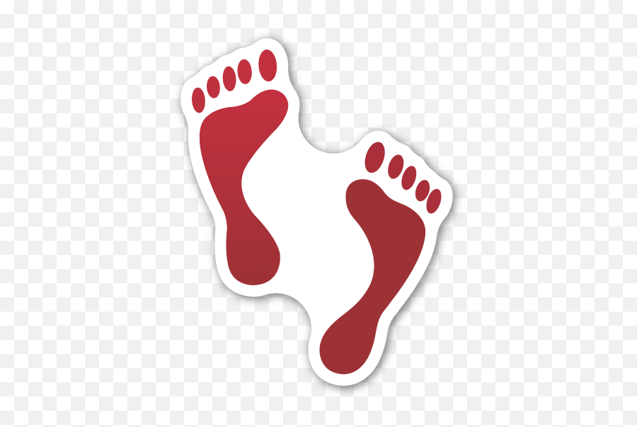Footprints - Transparent Background Emoji Footprints,Footprint Emoji