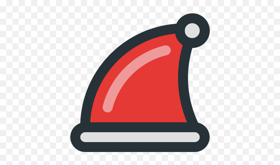 Christmas Hat Icon Of Colored Outline - Christmas Hat Png Icon Emoji,Emoji Earmuffs