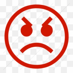 Simple Red Classic Emoticons Angry Face - Green Park Emoji,Emoticons Faces Text Simple