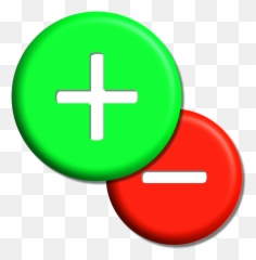 Plus Minus Circle Icon Buttons - Plus And Minus Sign Emoji,Circle With A Cross Emoticon